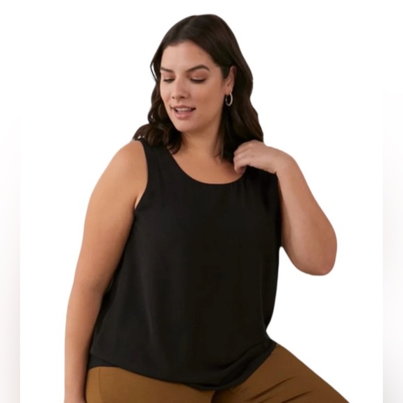Penningtons, Plus Size Reversible Sleeveless Blouse, 2X, Black - Picture 3 of 9